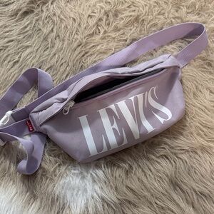 Levi's Lavender Crossbody Belt Bag with White Logo